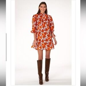 Olivia James Emma Dress, Harvest Tonal Roses size M